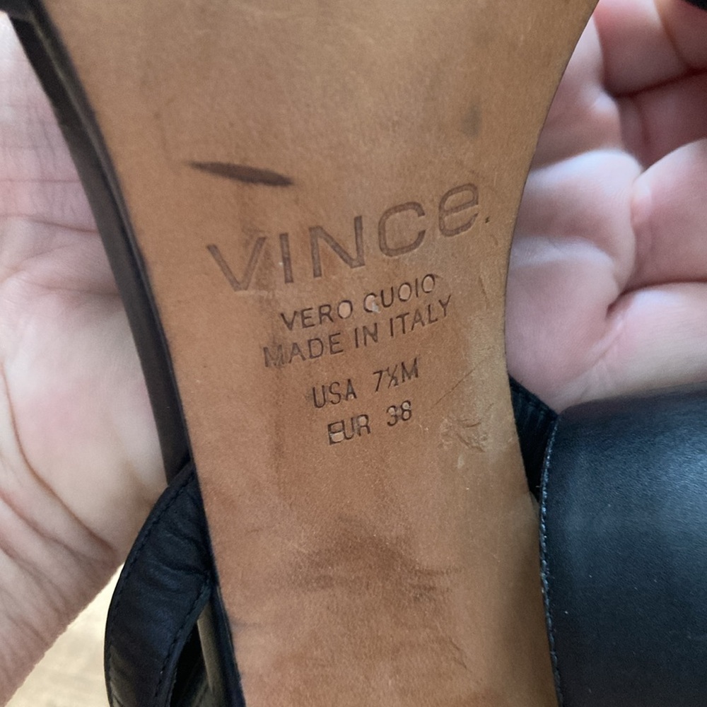 Vince Genna Double Strap Leather Heels - Picture 10 of 11